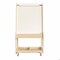 Flash Furniture Bright Beginnings Commercial Wooden Mobile Dual Sided 2 Person Art Station with Locking Caster Wheels and Bottom Shelf Storage, Natural MK-ME16768-GG - alternate 4